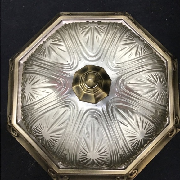 Brushed Bronze Flush Mount Light Ceiling Lamp Fixture. 11 1/2 inch - Picture 3 of 3